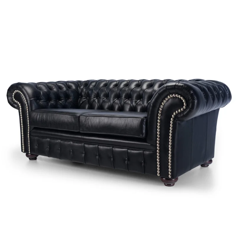 Sofá Chesterfield Divo - Cuero Natural - 2 cuerpos - A fabricar en Marrón - Sillones y sofás, Uruguay | NYR, vista 3