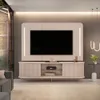 Rack con Panel Atlas Blanco en Blanco - Muebles para TV, Uruguay | Ecowood, vista 2 de 2