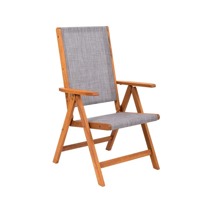 Silla Reclinable Madera Gris Playacar en Gris - Muebles para el exterior, Uruguay | Divino, vista 2