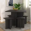 Conjunto de mesa y 4 banquetas Nogal/Negro en Negro - Mesas de comedor, Uruguay | Que Sal Muebleria, vista 6 de 9