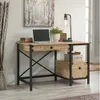 Escritorio Cajonera Doble - Sauder - Linea Steel River en Madera natural - Escritorios y sillas de escritorio, Uruguay | Rústico Hogar, vista 2 de 5