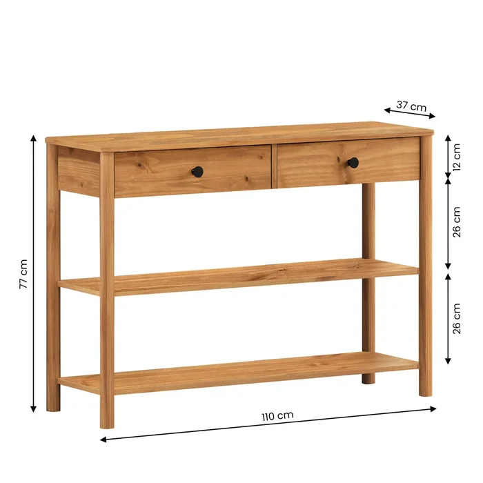 Aparador Recibidor 110CM Apama - Madera Maciza en Madera natural - Aparadores y recibidores, Uruguay | Balton, vista 13