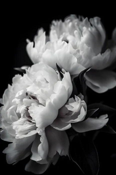 B&W Floral en Blanco - Láminas, Uruguay | Mara Estudio