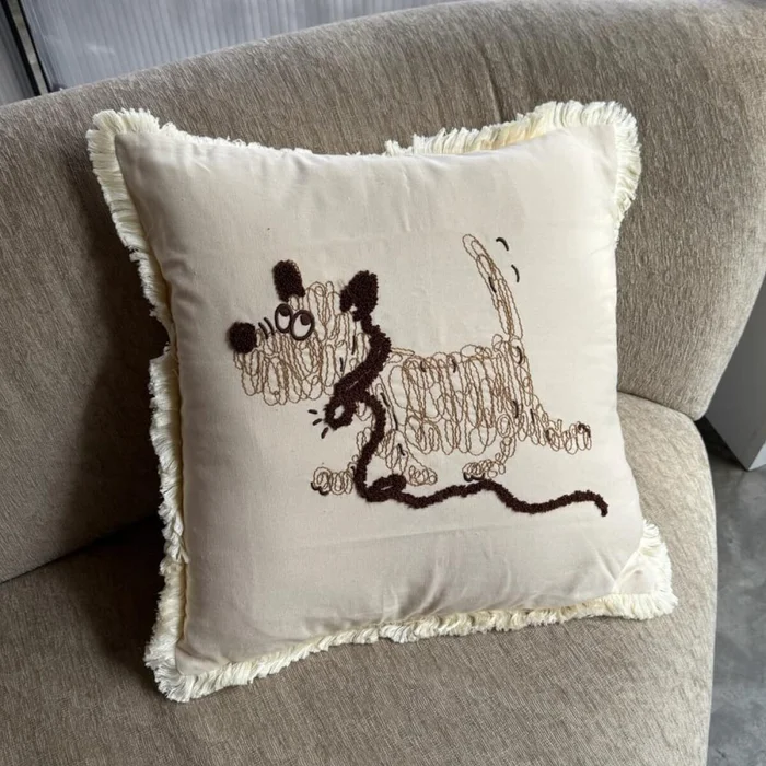 Funda de almohadón perro 45x45cm - Textiles, Uruguay | Buho Store, vista 3
