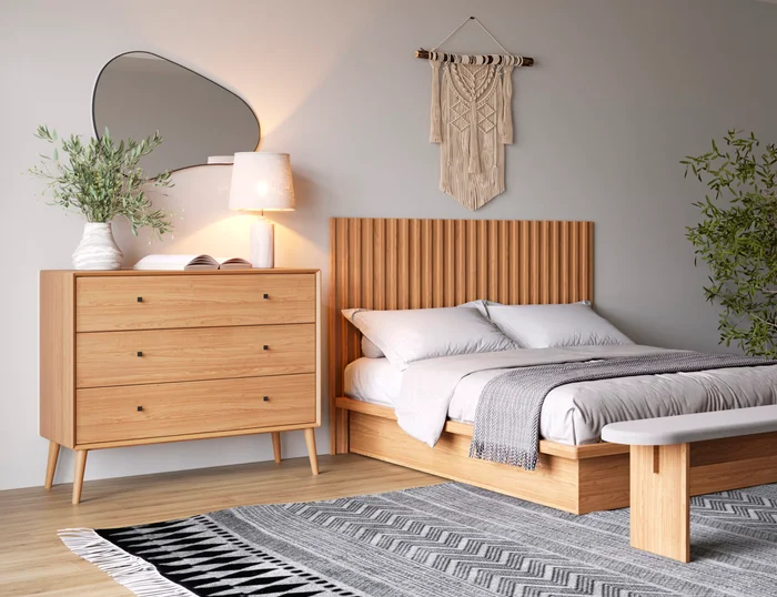 Respaldo de Cama Toledo en Madera natural - Respaldos de cama, Uruguay | Casa Brava