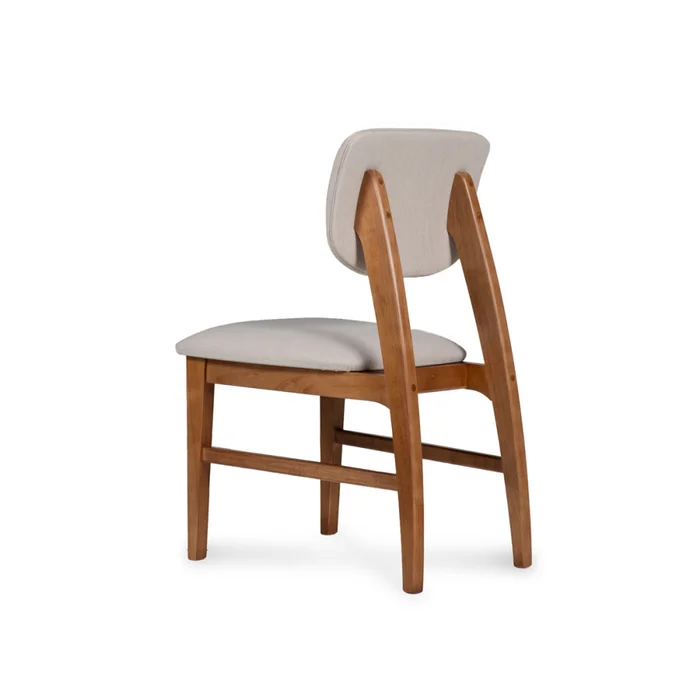 Silla Cordial - Nogal - Tela Rústica - Natural 93 en Beige - Butacas, banquetas y puffs, Uruguay | Nyr, vista 4