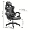 Silla Gamer Ergonomica Negro en Negro - Escritorios y sillas de escritorio, Uruguay | Unilux, vista 6 de 6