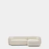 Sofá modular Martina 3 plazas de chenilla con chaise longue derecho color crudo 287 cm en Off-white - Sillones y sofás, Uruguay | Kavehome, vista 5 de 8