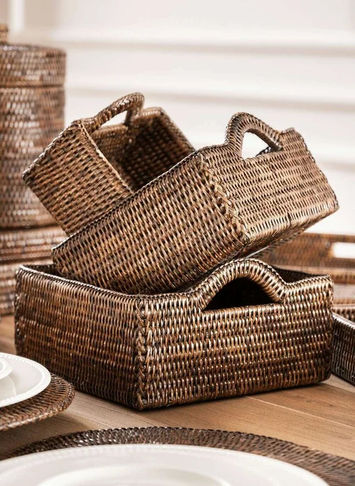 CESTO DE RATTAN - 17 X 17 CMS - Canastos, Uruguay | La Iberica