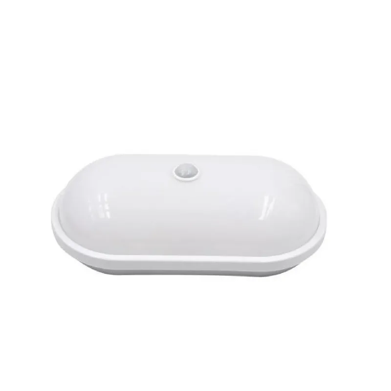 Plafón Exterior Led Ovalado con Sensor de Movimiento Blanco en Blanco - Lámparas colgantes, Uruguay | Serlux