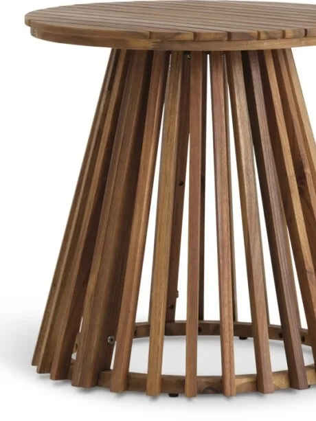 Mesa auxiliar KRAGEVIG Ø50x50 cm madera dura en Beige - Muebles para el exterior, Uruguay | JYSK