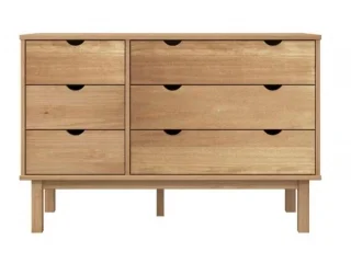 Comoda 6C Mel/Gris Linea Nordica en Madera Maciza en Mel/Blanco - Cómodas, Uruguay | Quesal, vista 7