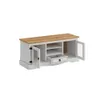 Rack 2 Puertas Vidrio Línea Monterrey - Blanco en Blanco - Muebles para TV, Uruguay | Ecowood, vista 3 de 3