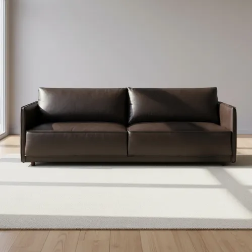 Sillón Cuero-100-natural Negro Romeo en Negro - Sillones y sofás, Uruguay | Divino