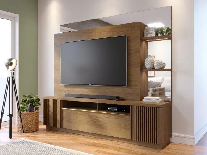 Home theatre Niteroi en Madera natural - Muebles para TV, Uruguay | Arquetipo, vista 2