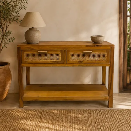 Consola Madera y Rattan - Aparadores y recibidores, Uruguay | Camino a Casa