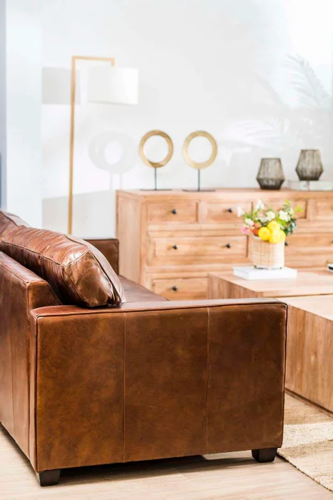 SILLON CUERO ITALIANO - 3 CUERPOS en Marrón - Sillones y sofás, Uruguay | La Iberica, vista 6