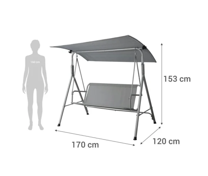 Hamaca Jardin Textilina en gris lo convierten - Muebles para el exterior, Uruguay | Albanés, vista 3