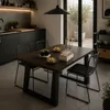 Mesa de comedor madera y hierro MONACO en Madera natural - Mesas de living, Uruguay | Simple Deco, vista 1 de 3