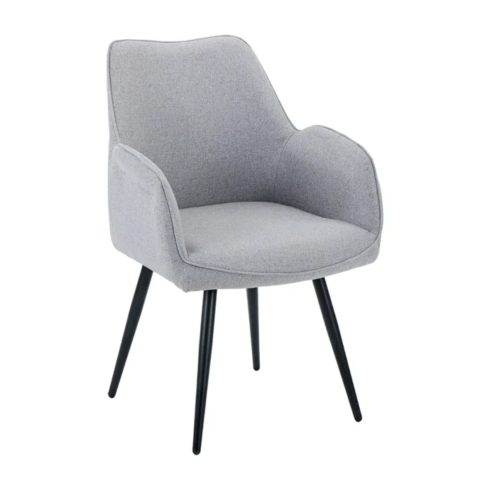 Silla Giratoria Lusso - Tela Rústica - W83 (Gris) en Gris - Butacas, banquetas y puffs, Uruguay | NYR