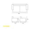 Producto: Sofá retráctil extensible  385 de AMARELO - Sillones y sofás, Uruguay | Amarelo, vista 2 de 2