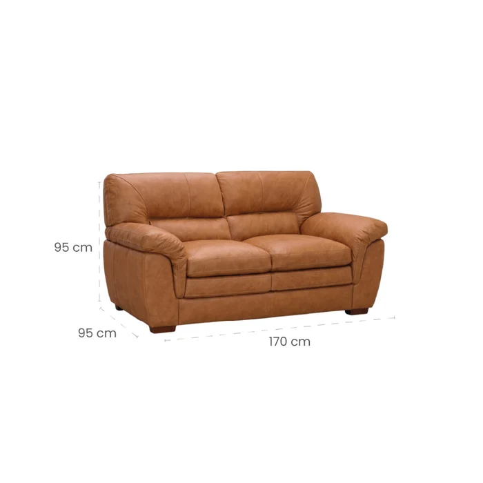 Sillon Livintus 2 Cuerpos Cuero Natural - Miel en Marrón - Sillones y sofás, Uruguay | Rústico Hogar, vista 4
