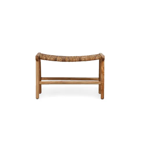 BANQUITO POSAPIES SOMALIA 65X40XH42 NAT en Madera natural - Butacas, banquetas y puffs, Uruguay | Masinfinito Casa