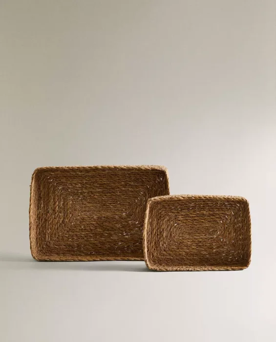 CESTA BANDEJA SEAGRASS en Marrón - Canastos, Uruguay | Zara Home, vista 2