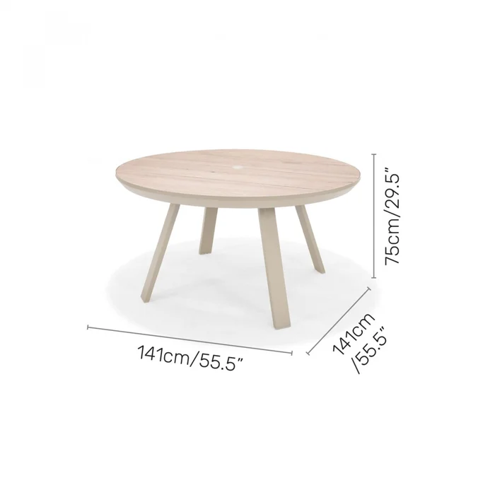 Mesa redonda de Patio Diámetro 141cm - Urbanite - Beige en Beige - Muebles para el exterior, Uruguay | Rústico Hogar, vista 4
