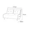 Sofa Cama Plaza Y Media Plegable Tela Patas De Madera en Gris - Sillones y sofás, Uruguay | Soy Hogar, vista 2 de 10