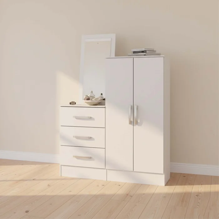 Comoda Cajonera Mdp Blanco B700 en Blanco - Cómodas, Uruguay | Divino