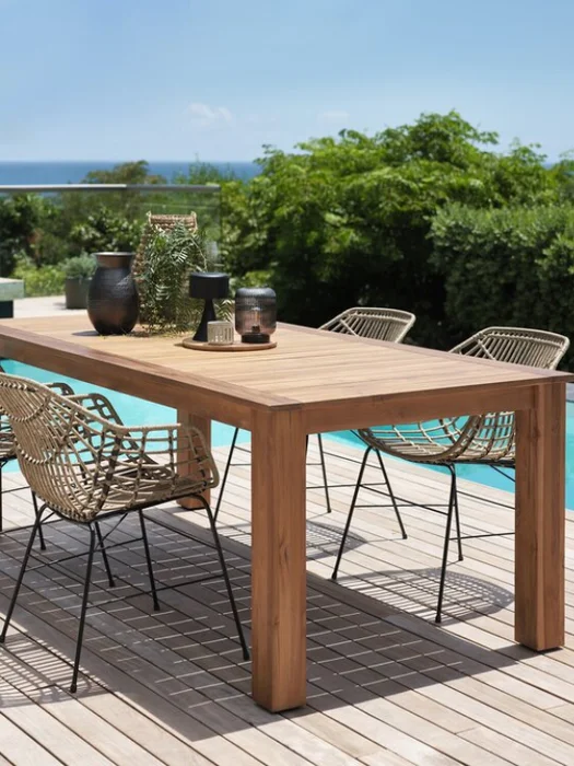 Mesa de jardín DRAMMEN A100xAl210 teca en Madera natural - Muebles para el exterior, Uruguay | JYSK, vista 2