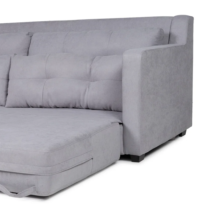Sofá Cama Nizza - Tela Microfibra - 12074 (Ceniza) en Gris - Sillones y sofás, Uruguay | Nyr, vista 6
