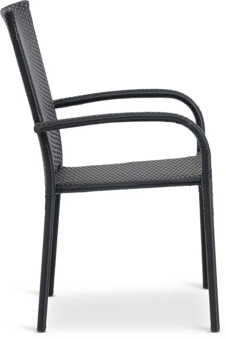 Silla apilable GUDHJEM negro en Negro - Muebles para el exterior, Uruguay | JYSK, vista 3