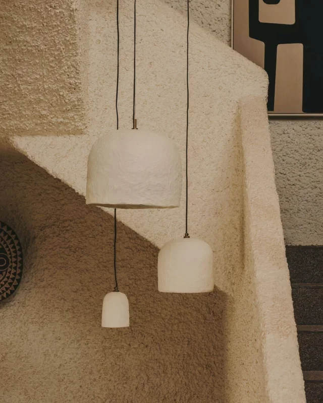 Lámpara de techo Calvia de papel maché blanco Ø 25 cm en Blanco - Lámparas colgantes, Uruguay | Kavehome, vista 3