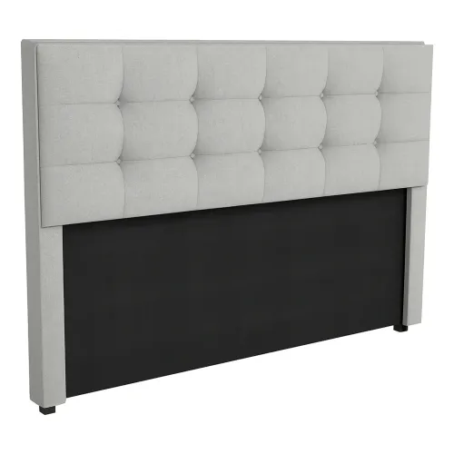 Respaldo king diseño capitoneado - Gris en Gris - Respaldos de cama, Uruguay | Nario Hogar