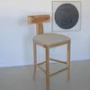 Banqueta en teca y asiento tapizado en lino antimanchas en Beige - Butacas, banquetas y puffs, Uruguay | Entrecasa, vista 1 de 6