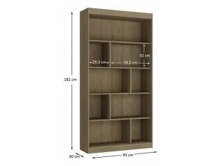 Biblioteca con reparticiones BLANCA 93x181x30 en Blanco - Bibliotecas, Uruguay | Quesal, vista 10