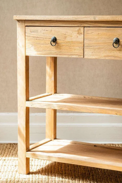 APARADOR / MESA DE ARRIMO OLMO - 1.20 MTS en Madera natural - Bibliotecas, Uruguay | La Iberica, vista 4