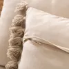 Funda de Almohadón Rombos Texturado y Borlas - Textiles, Uruguay | Arredo, vista 4 de 4