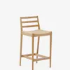 Taburete Analy respaldo madera maciza roble acabado natural y asiento cuerda 70cm FSC 100% en Madera natural - Butacas, banquetas y puffs, Uruguay | Kavehome, vista 1 de 10
