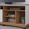 Rack Tv 2 Puertas Varios Estantes Y Ruedas Hasta 65 Pulgadas en Off-white - Escritorios y sillas de escritorio, Uruguay | Soy Hogar, vista 8 de 8