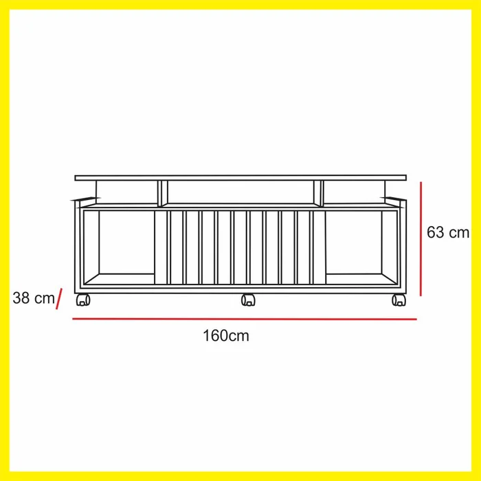 Producto: Rack 107 de AMARELO - Muebles para TV, Uruguay | Amarelo, vista 3
