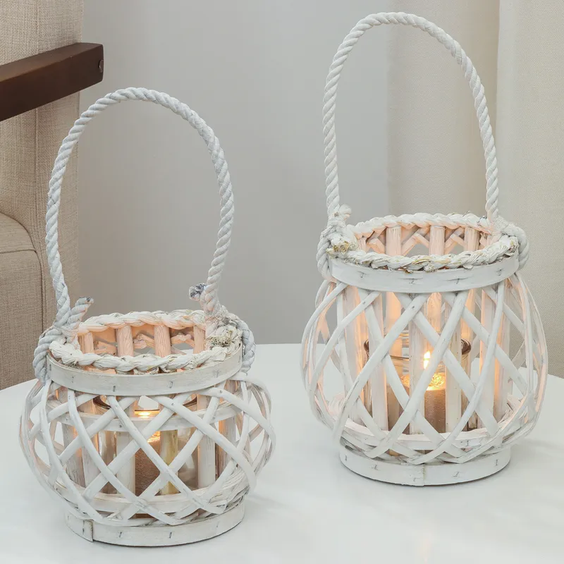 Fanal Zapallo 18×13 en Blanco - Velas y Portavelas, Uruguay | Tiendas Montevideo