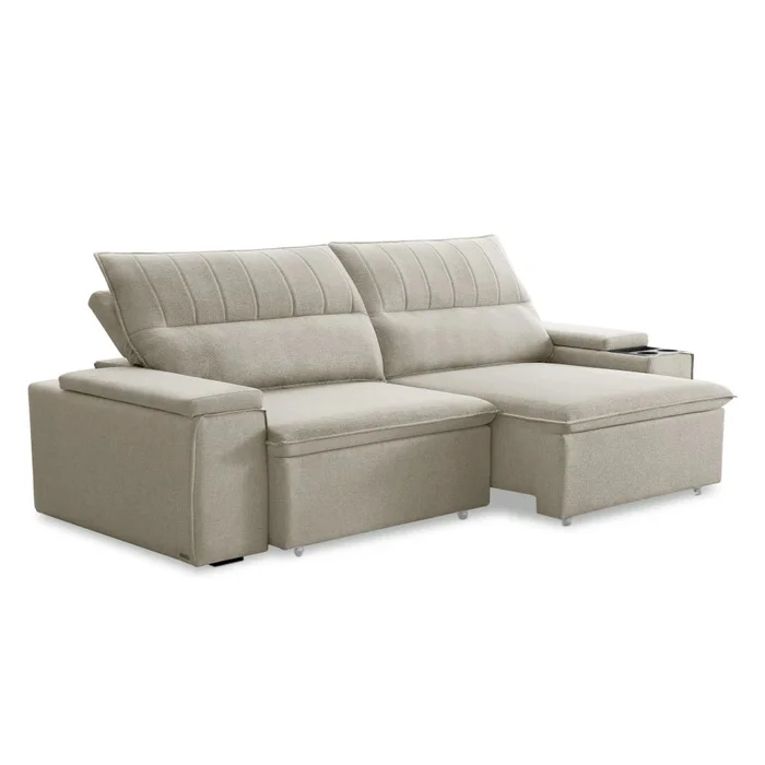 Sillón 3 Cuerpos Reclinable y Retráctil - Aura - Beige en Beige - Sillones y sofás, Uruguay | Ecowood, vista 2
