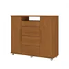 Cómoda Zapatera Versatil 2 Puertas 4 Cajones - Cinamomo en Marrón - Cómodas, Uruguay | Rústico Hogar, vista 1 de 3