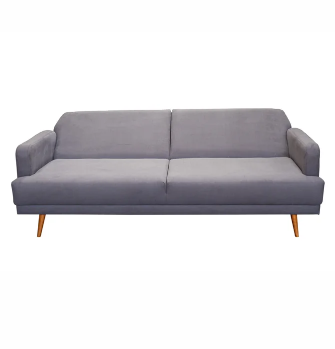 SOFA CAMA NORDICO - EASY CLEAN GRIS - ALMOHADONES TRAMADOS GRIS - PATAS MADERA CLARA en Gris - Sillones y sofás, Uruguay | Champagne Home, vista 3