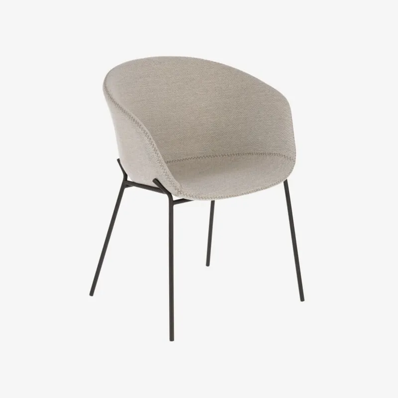 Silla Yvette - gris claro en Gris - Sillas, Uruguay | Kavehome