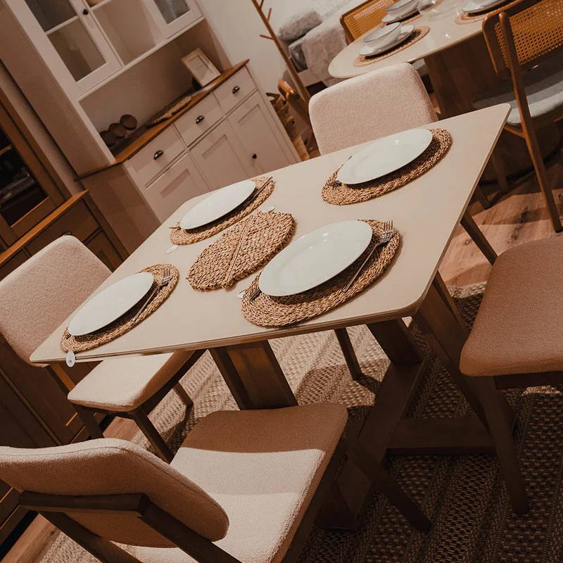 Mesa de Comedor Wood - Rectangular - Línea Nevada en Gris - Mesas de comedor, Uruguay | Ecowood, vista 7