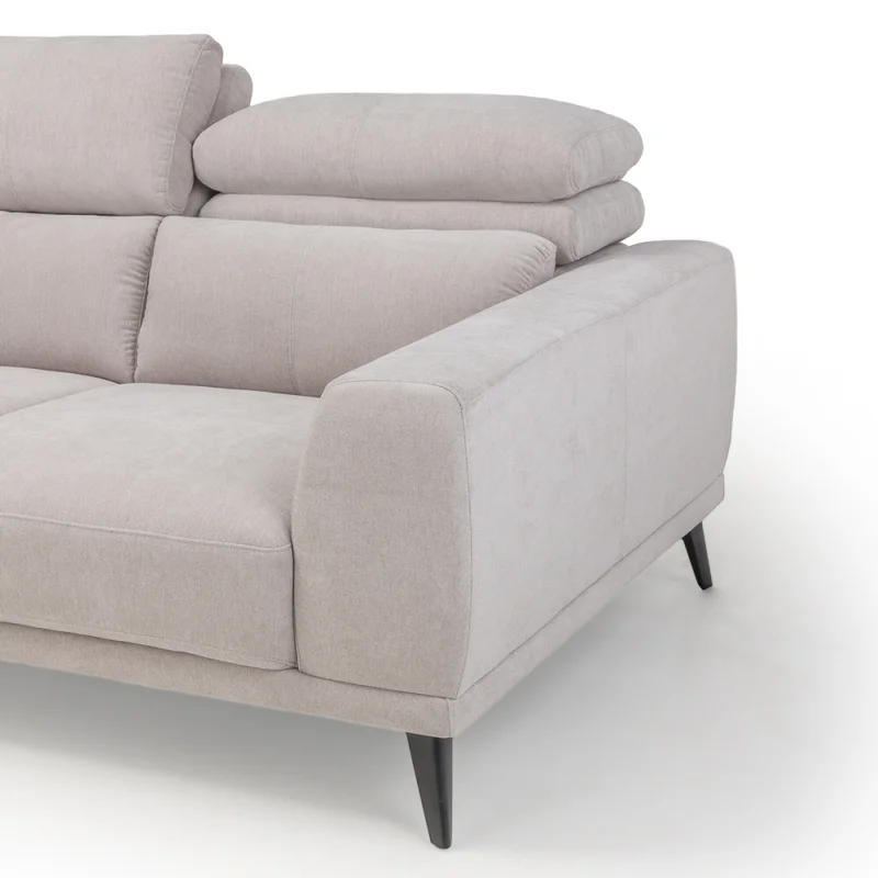 Sofá Keisy - Tela Microfibra - 2 cuerpos - Nikki 6 (Greige) en Gris - Sillones y sofás, Uruguay | NYR, vista 3